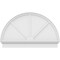Ekena Millwork Half Round 3 Spoke Architectural Grade PVC Combination Pediment, 48"W x 30-3/4"H x 2-3/4"P PEDPC048X310HRO03 - alternate 6